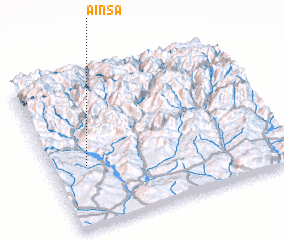 3d view of Aínsa