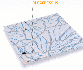 3d view of Oléac-Dessus