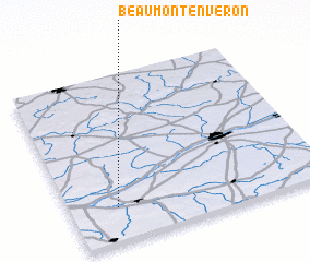 3d view of Beaumont-en-Véron