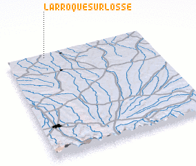 3d view of Larroque-sur-lʼOsse