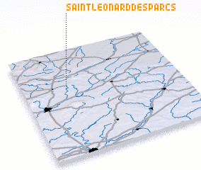 3d view of Saint-Léonard-des-Parcs