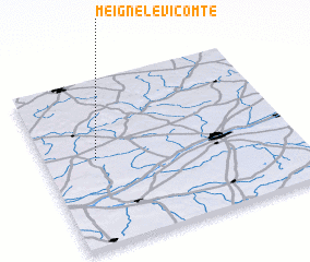 3d view of Meigné-le-Vicomte