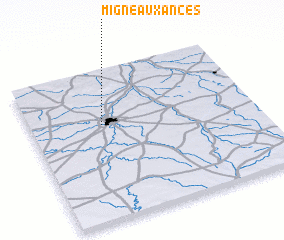 3d view of Migné-Auxances