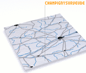 3d view of Champigny-sur-Veude