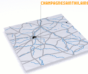 3d view of Champagné-Saint-Hilaire