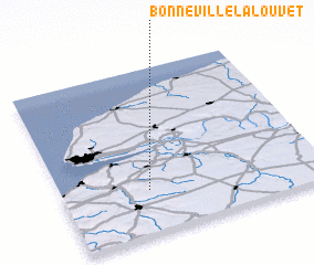 3d view of Bonneville-la-Louvet