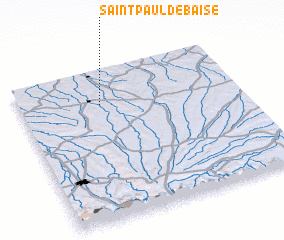 3d view of Saint-Paul-de-Baïse