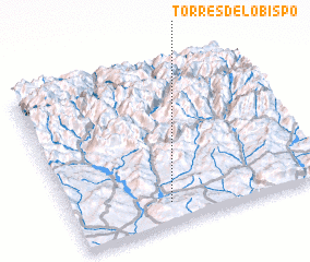 3d view of Torres del Obispo