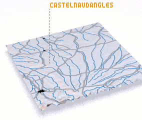 3d view of Castelnau-dʼAnglès