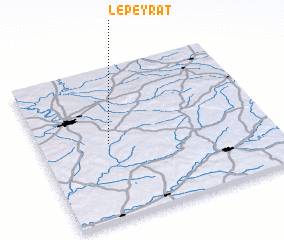 3d view of Le Peyrat