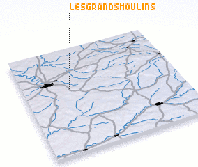 3d view of Les Grands Moulins