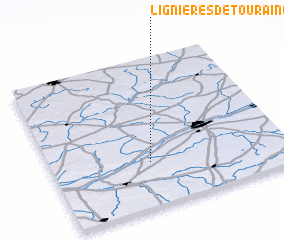 3d view of Lignières-de-Touraine