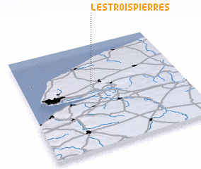 3d view of Les Trois Pierres