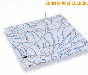 3d view of Sainte-Aurence-Cazaux