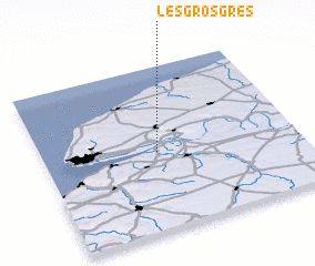 3d view of Les Gros Grès