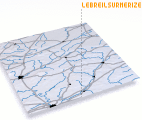 3d view of Le Breil-sur-Mérize