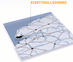 3d view of Écretteville-sur-Mer