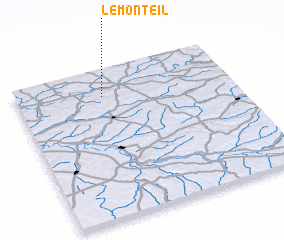 3d view of Le Monteil