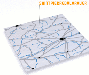 3d view of Saint-Pierre-du-Lorouër