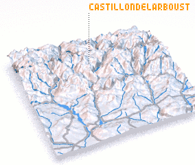 3d view of Castillon-de-Larboust