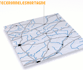 3d view of Sainte-Céronne-lès-Mortagne