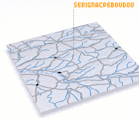 3d view of Sérignac-Péboudou