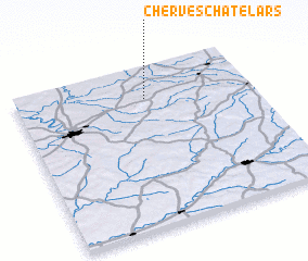 3d view of Cherves-Châtelars