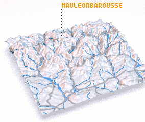 3d view of Mauléon-Barousse