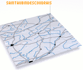 3d view of Saint-Aubin-des-Coudrais