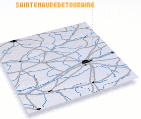 3d view of Sainte-Maure-de-Touraine