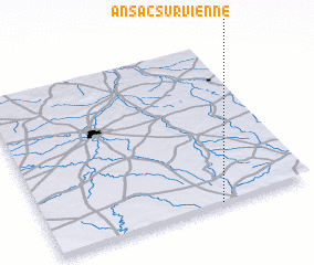 3d view of Ansac-sur-Vienne