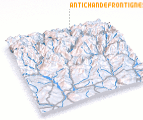 3d view of Antichan-de-Frontignes