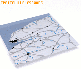 3d view of Écretteville-lès-Baons