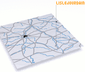 3d view of LʼIsle-Jourdain