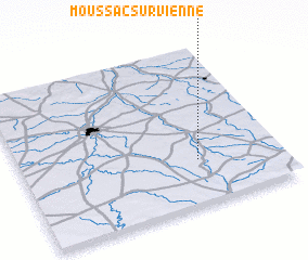 3d view of Moussac-sur-Vienne