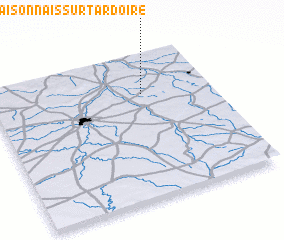 3d view of Maisonnais-sur-Tardoire