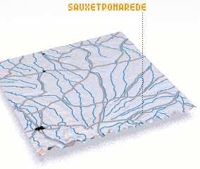 3d view of Saux-et-Pomarède