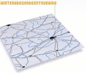 3d view of Sainte-Radegonde-en-Touraine