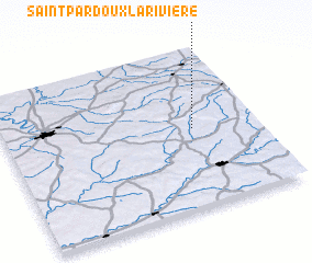 3d view of Saint-Pardoux-la-Rivière