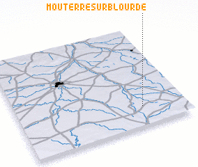 3d view of Mouterre-sur-Blourde