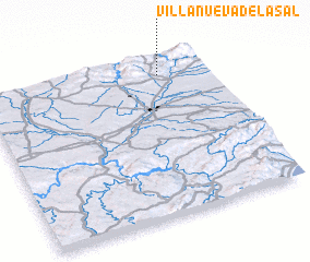 3d view of Villanueva de la Sal