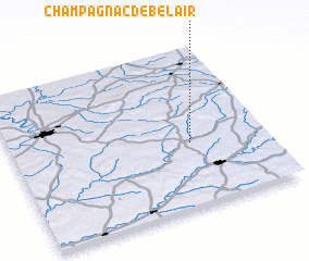 3d view of Champagnac-de-Bélair