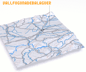 3d view of Vallfogona de Balaguer