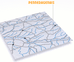 3d view of Penne-dʼAgenais