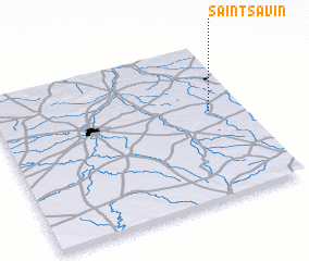 3d view of Saint-Savin