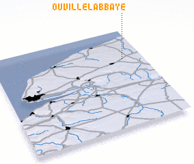 3d view of Ouville-lʼAbbaye