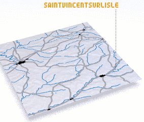 3d view of Saint-Vincent-sur-lʼIsle