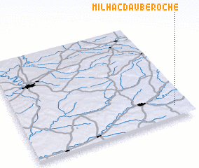 3d view of Milhac-dʼAuberoche