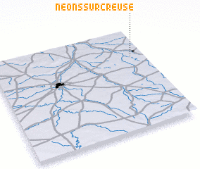 3d view of Néons-sur-Creuse