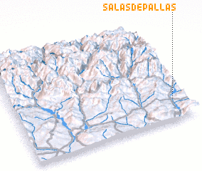 3d view of Salás de Pallás